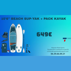 SUP-YAK gonflable 10'6" Beach + pack kayak