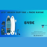 SUP-YAK gonflable 10'6" Beach + pack kayak