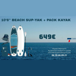 SUP-YAK gonflable 10'6" Beach + pack kayak