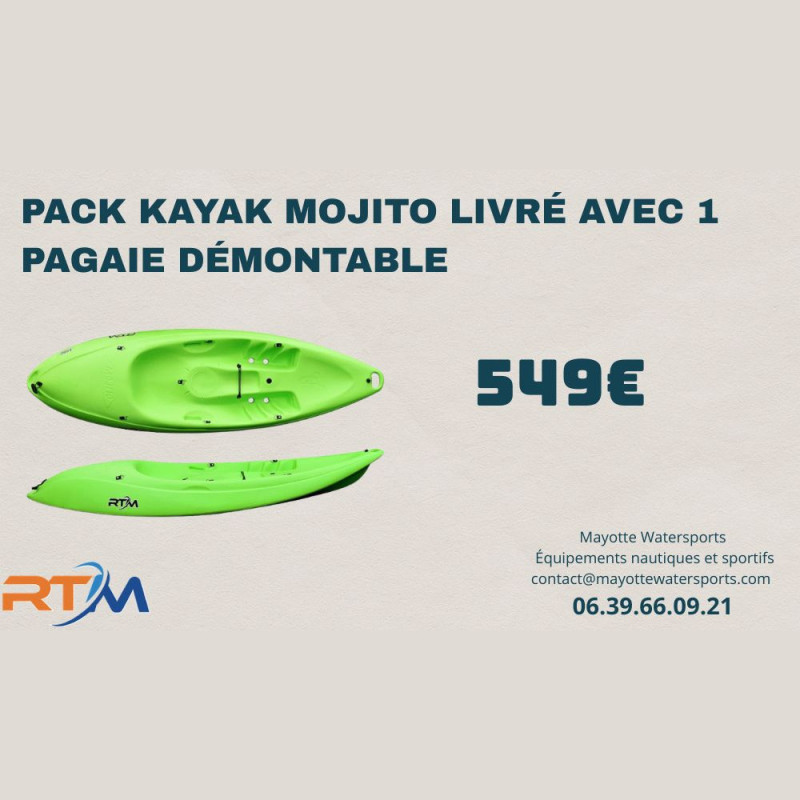 Pack kayak RTM Mojito + pagaie démontable